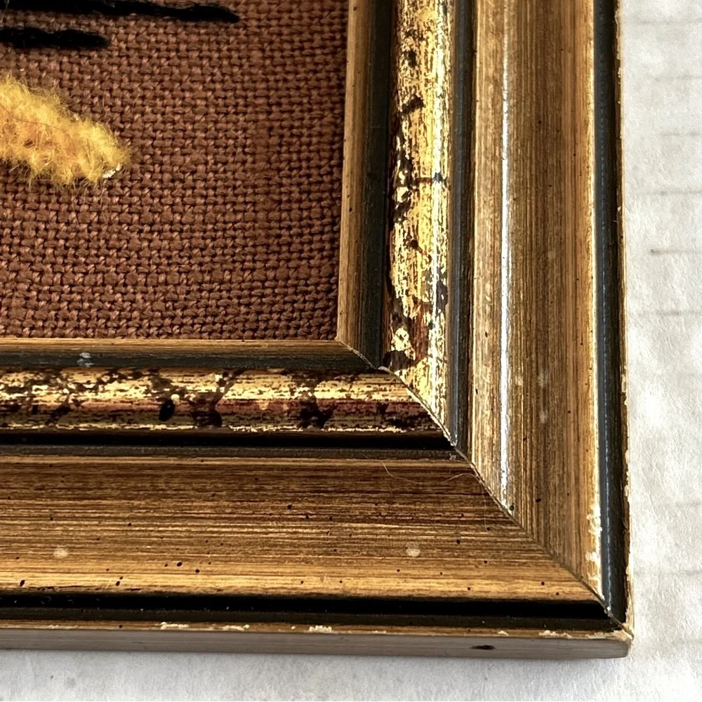 Vintage Sunset Designs Crewel Embroidery SW Native American Vase Wall Art Pair - Picture 6 of 13